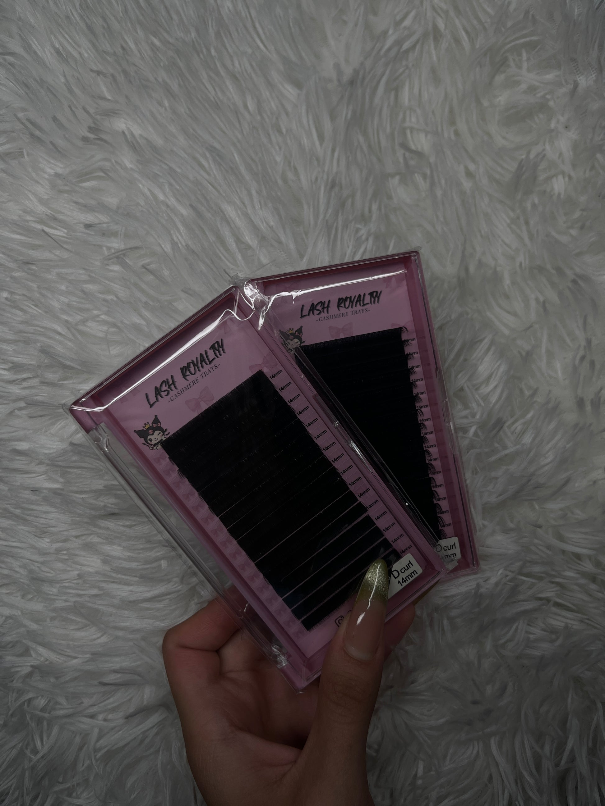 Matte black ca$hmere single trays